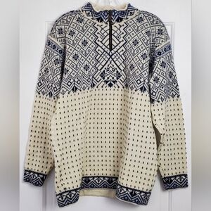 Nordstrikk Unisex Nordic 1/4 Zip Virgin Wool Sweater Norway - Size M - EUC